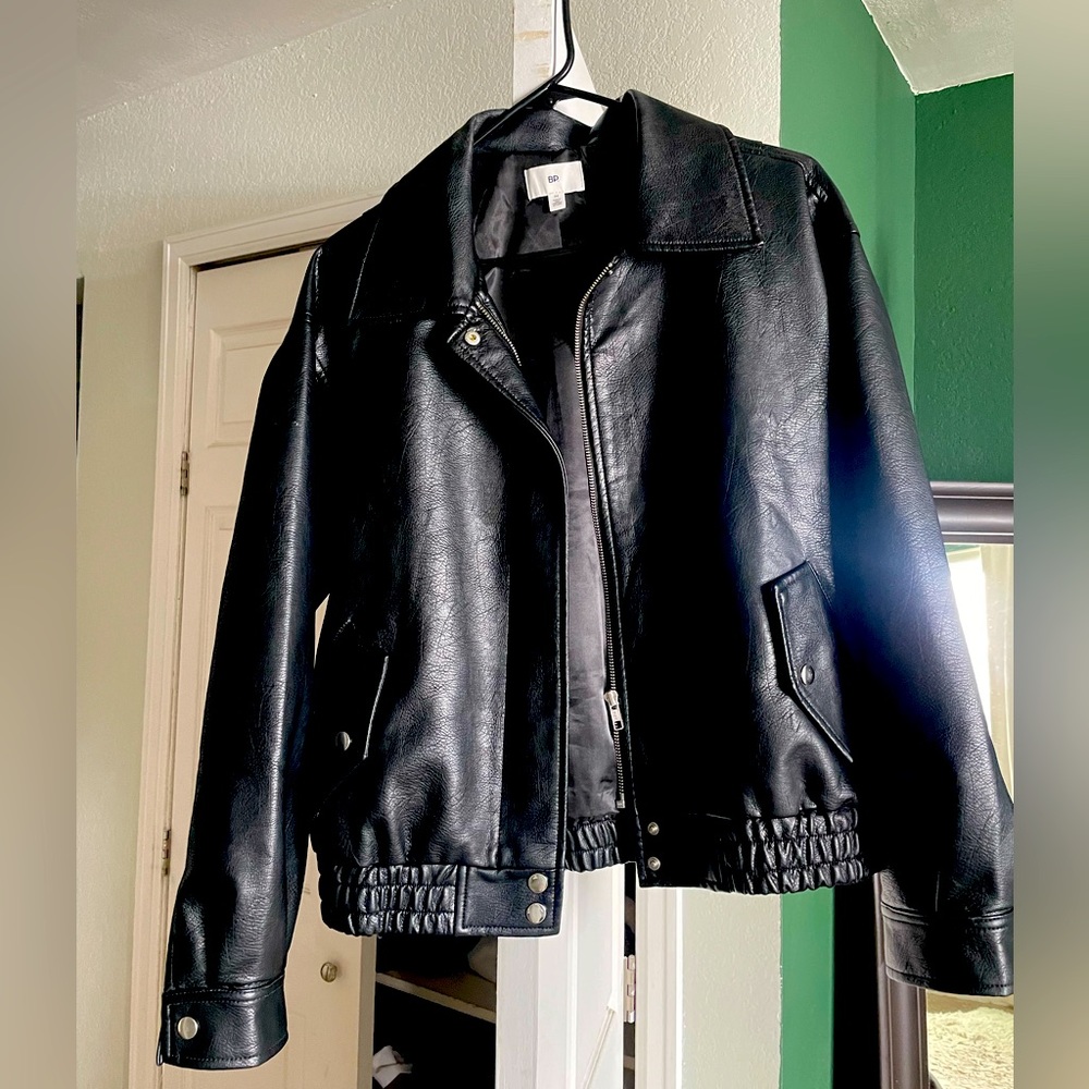 BP oversized pleather jacket